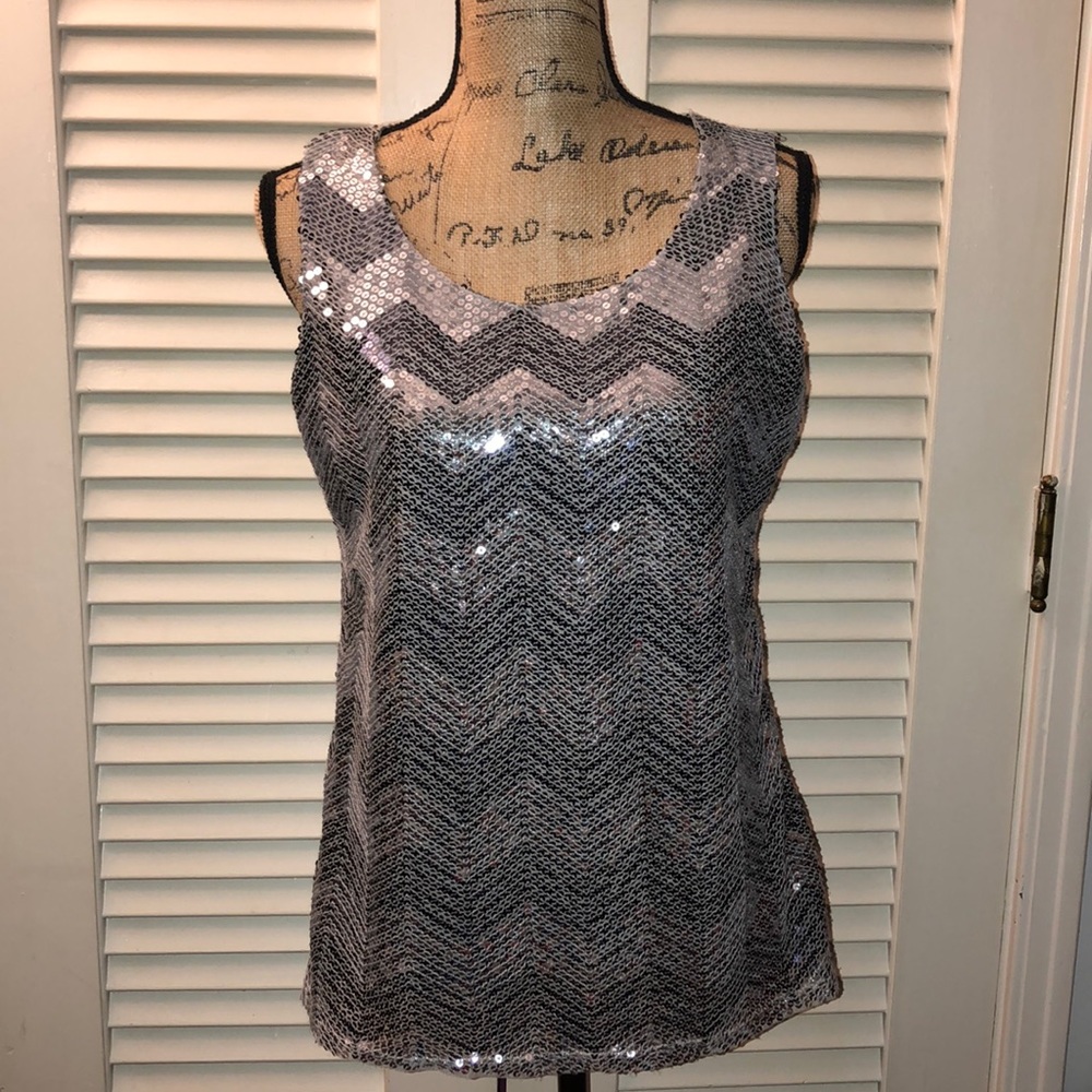 3/$20 - Coldwater Creek Sequin Sleeveless Top